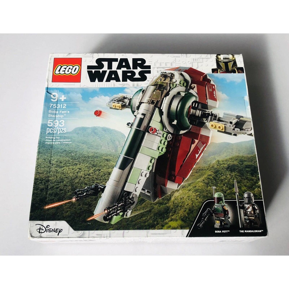 LEGO Star Wars Boba Fett’s Starship Building Toy New Box Set 75312 Mandalorian
